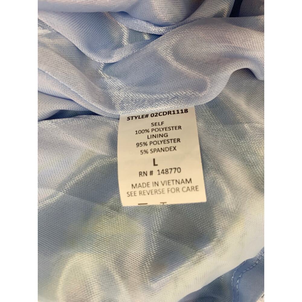 Sienna Sky Ruffle Midi Dress Blue Floral Summer Sundress Women's L - Picture 8 of 9